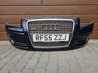 Audi A3/8p lift 05-08 xenon duży grill zderzak przedni przód Spryskiwa