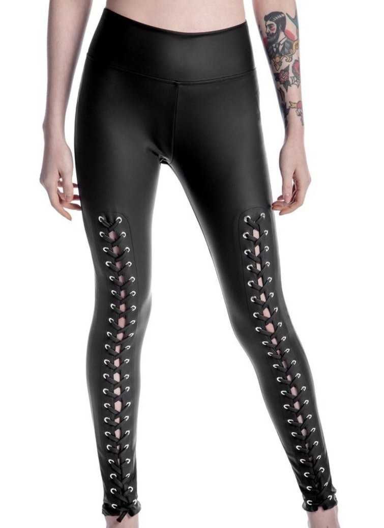 Legginsy KILLSTAR goth sznurowane alternative restyle