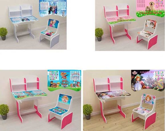 Детская парта-растишка, стол со стулом для мальчиков и девочек
