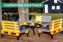 Kanapa ogrodowa - meble z palet - ogród, taras, balkon - dostawa 0 zł