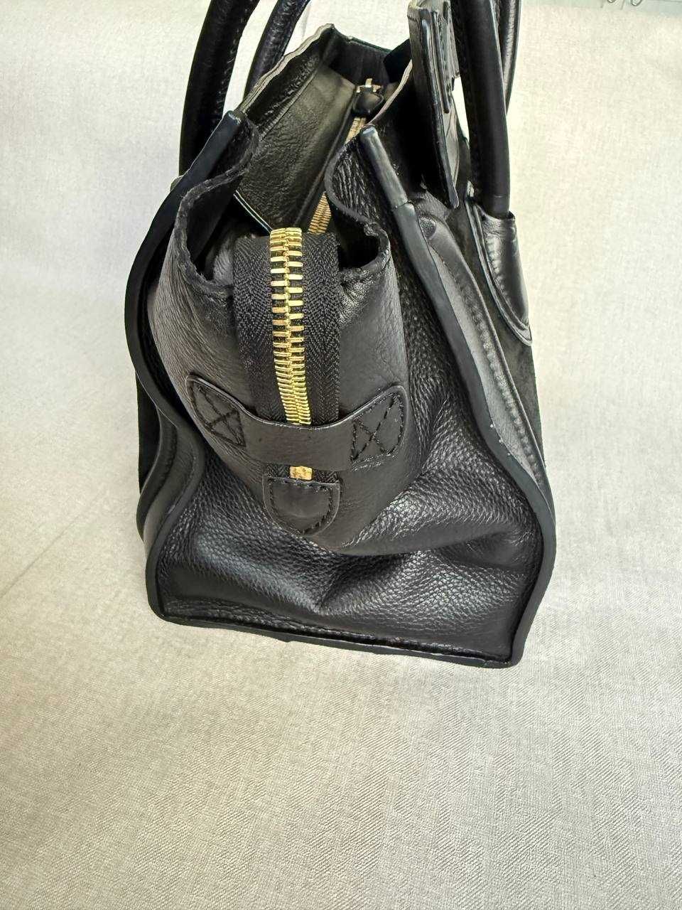 Сумка CELINE luggage /шкіряна, велика чорна