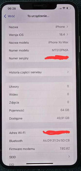 Iphone XS Max  Pekniety ekran