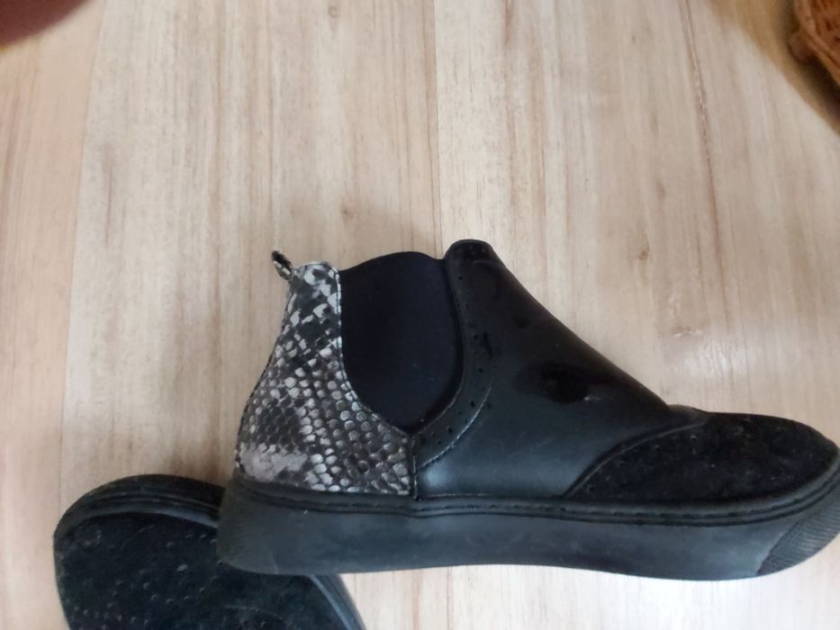 Buty Botki  do kostki czarne rozm. 37