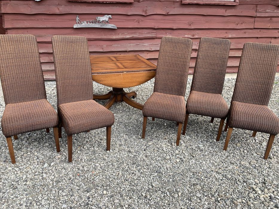 Krzesła rattanowe kolonialne Loom brązowe