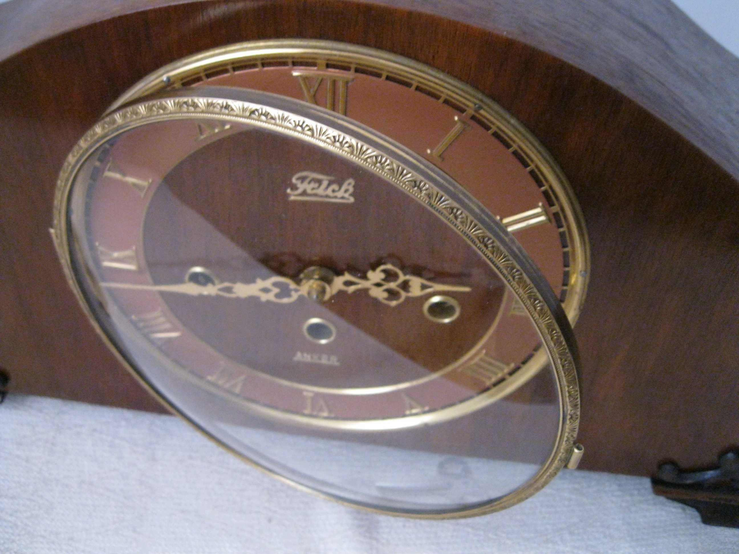 Piękny niemiecki zegar kominkowy bufetowy kwadransowy
