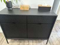 Komoda front lamele czarne