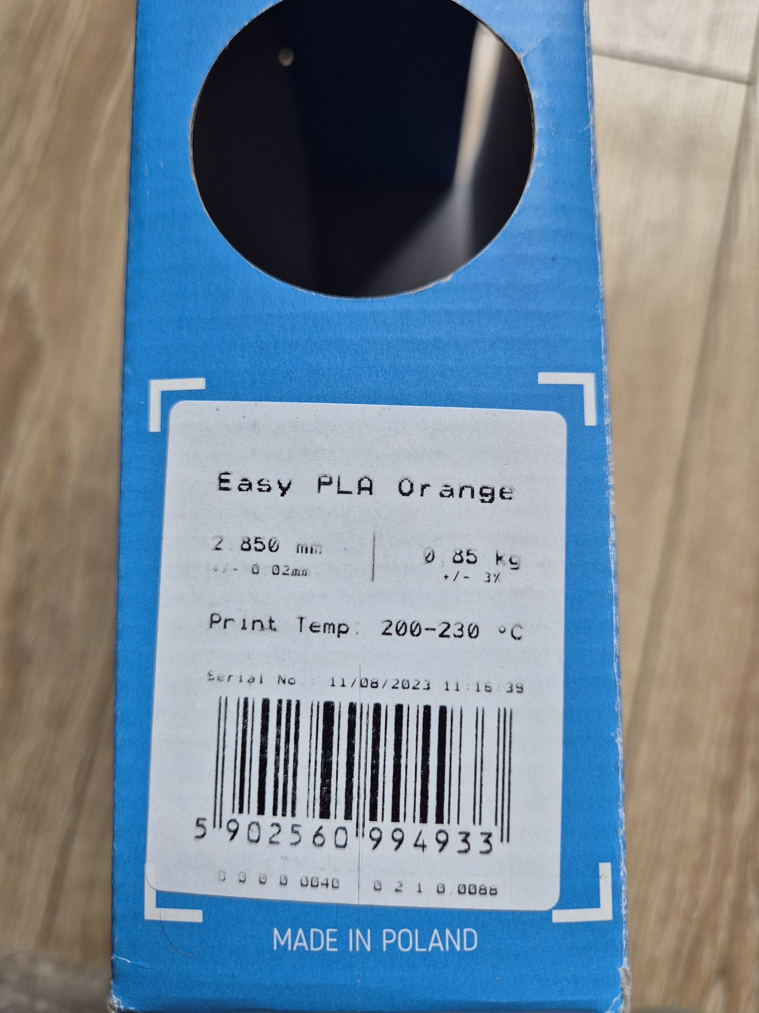 Filament Fiberlogy Easy PLA 2.85mm 0.85kg - pomarańczowy