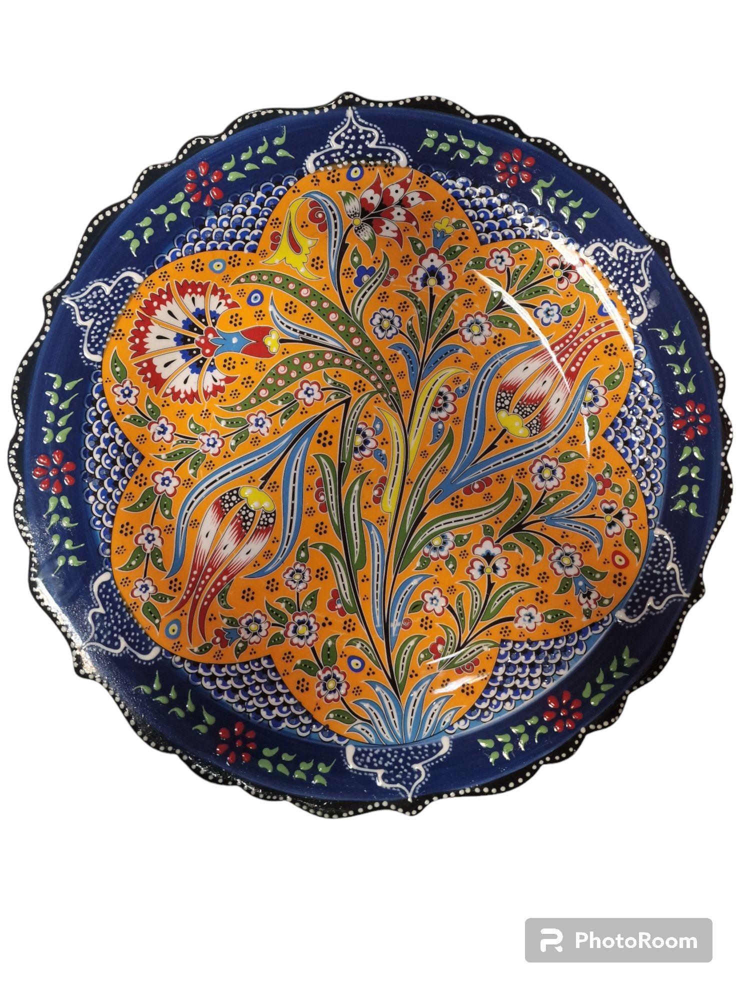 Talerz . Ceramika turecka śr. 30cm. Hand made