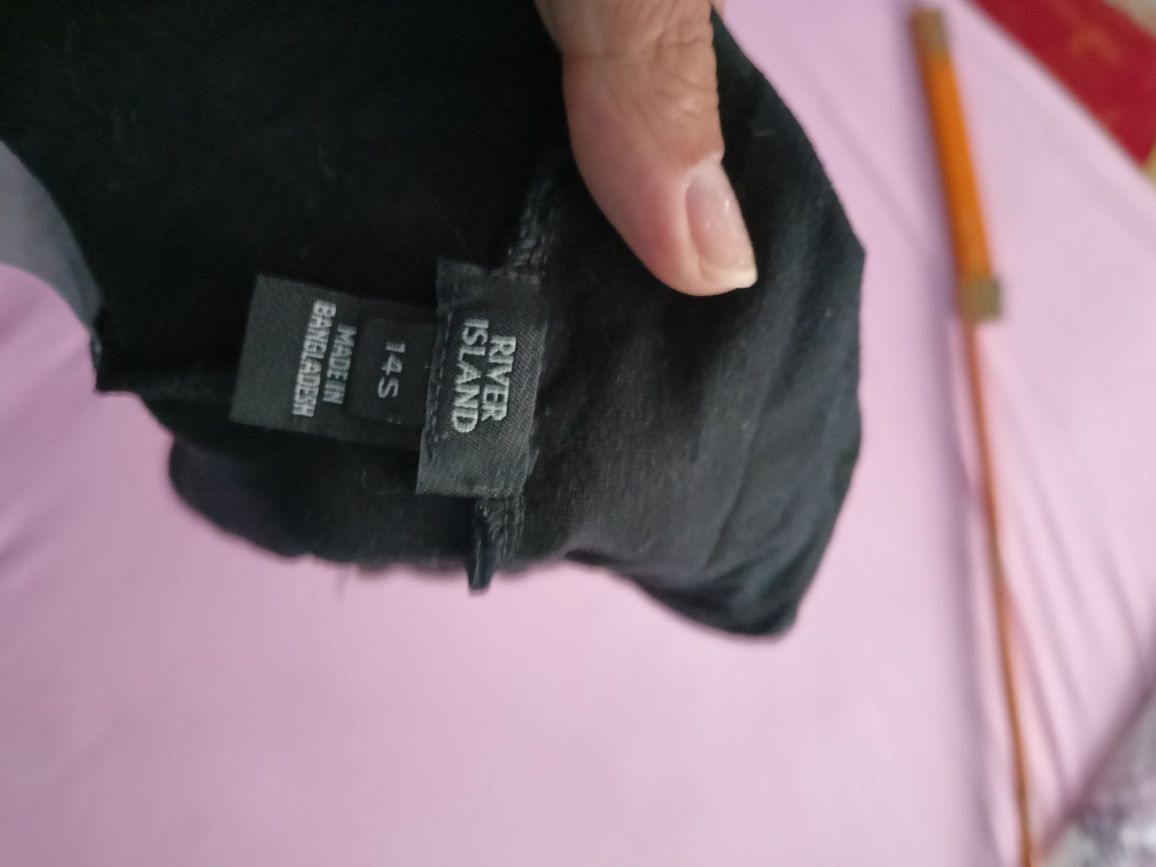 Czarne bawełniane getry legginsy wysoki stan 42 XL rover island