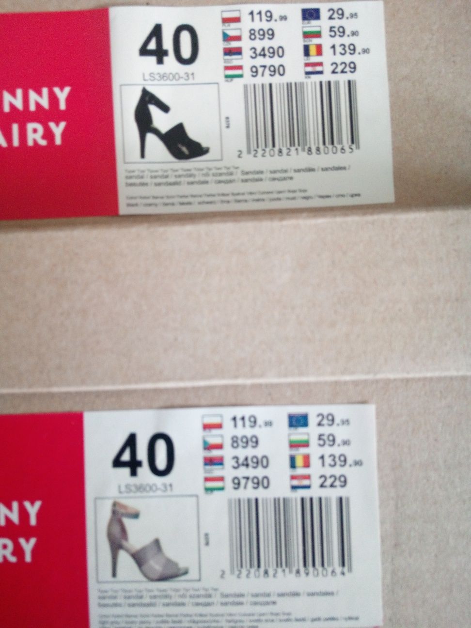 85. Dwie pary sandałki damskie rozmiar 40 firmy Jenny Fairy