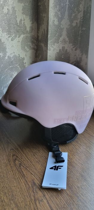 kask 4F snowboard narty NOWY pudrowy róż 50-54