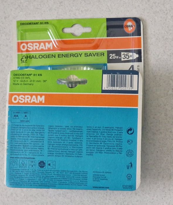 lâmpada halogéneo Osram 25w