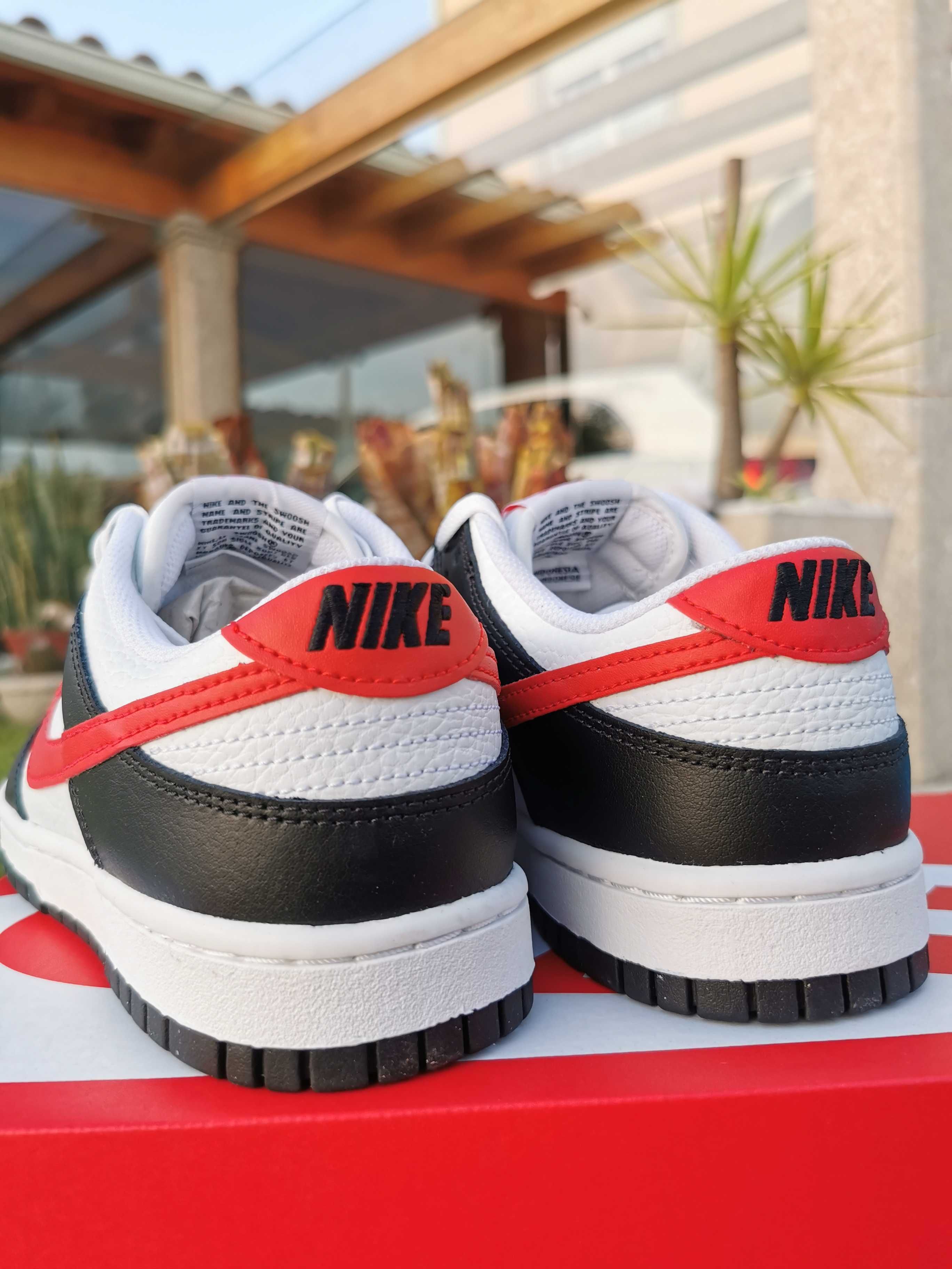 Nike Dunk Low Retro Red Swoosh Panda