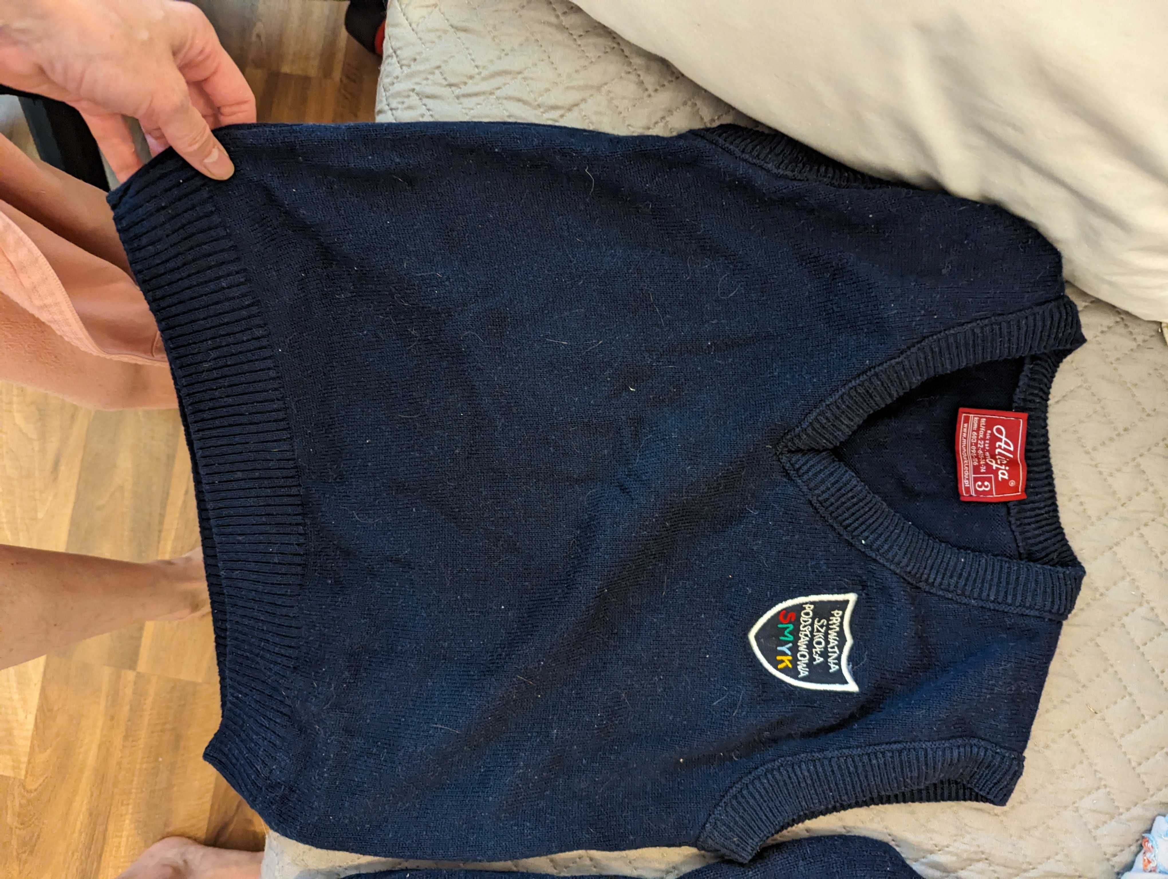 Smyk marka kamizelka i sweter 140 szkoła