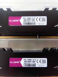 ОЗУ Kllisre DDR3 (8х2) 16GB 1866 MHz з радіатором