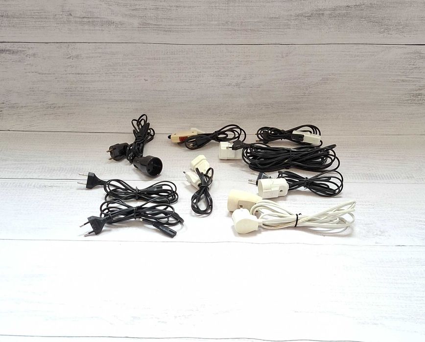 Przewód Kabel zasilający AC 2PIN Rtv TV Przedłużacz DPM 9 Elementów