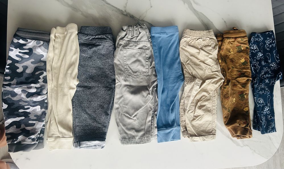 Spodnie niemowlęce do żłobka 80 dresy jeansy legginsy