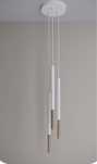 Lampa wisząca nowoczesna SOPEL DUE gold-white III 33258 Sigma