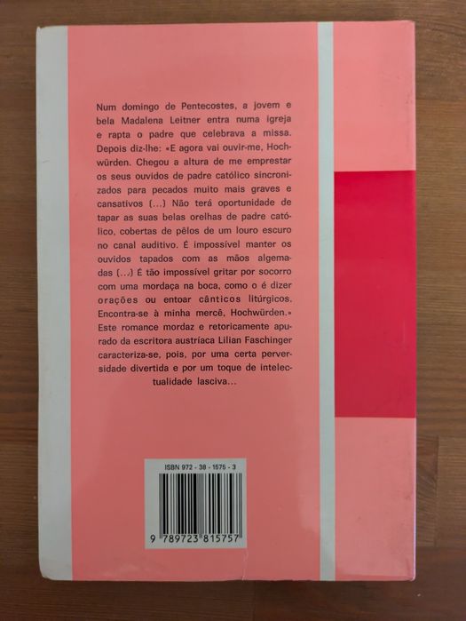 L " Madalena a Pecadora " Lilian Faschinger (Optimo Estado)