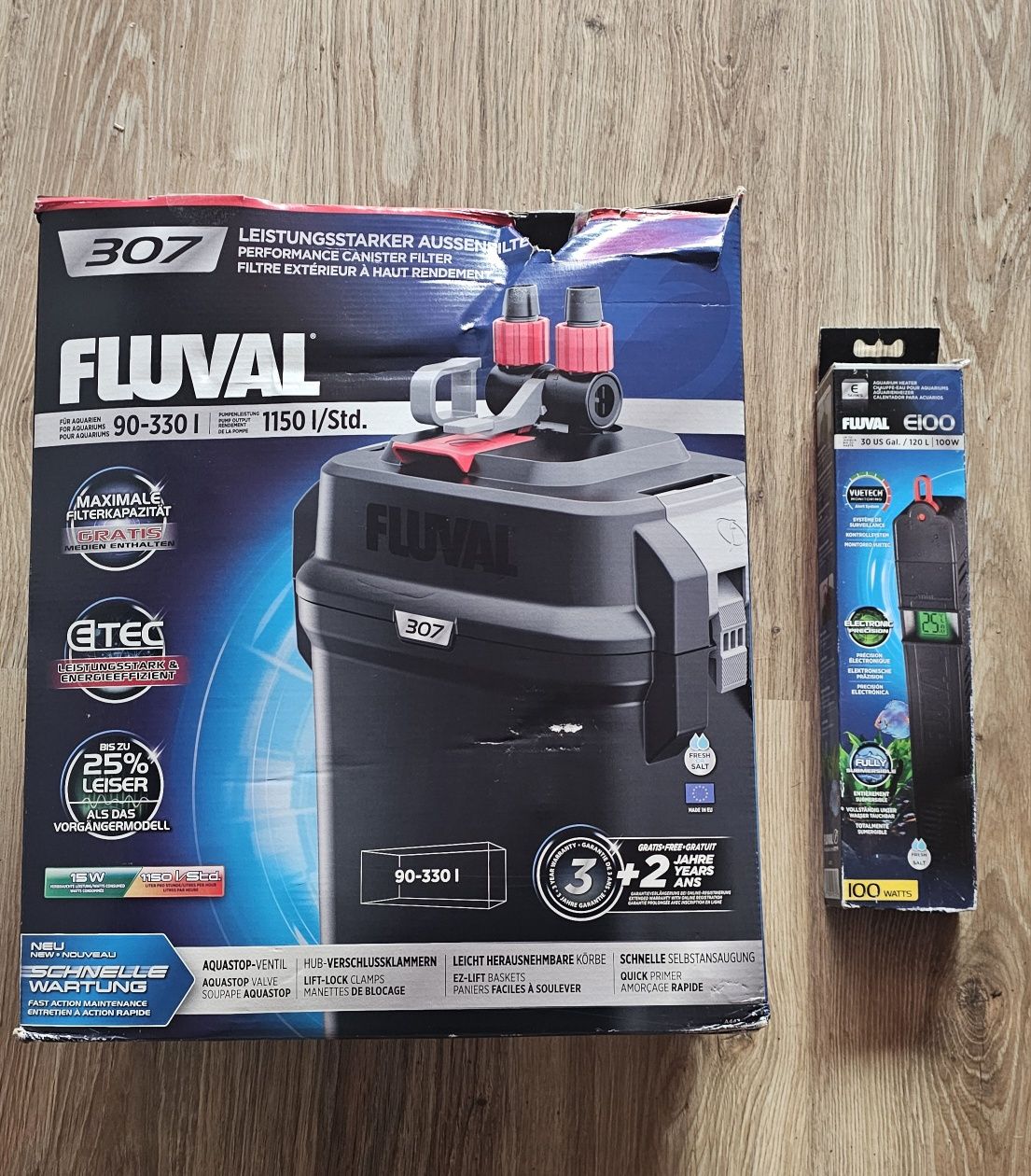 Filtr FLUVAL 307 + grzałka Fluval E100