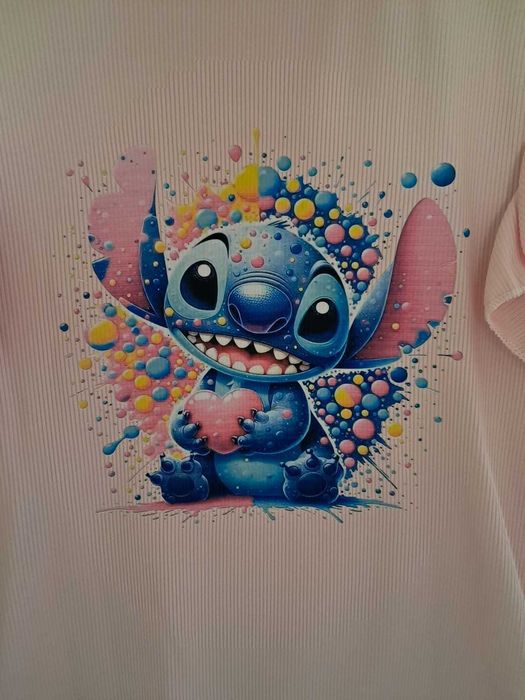 Bluzka prążek Stitch rozmiar 110/116