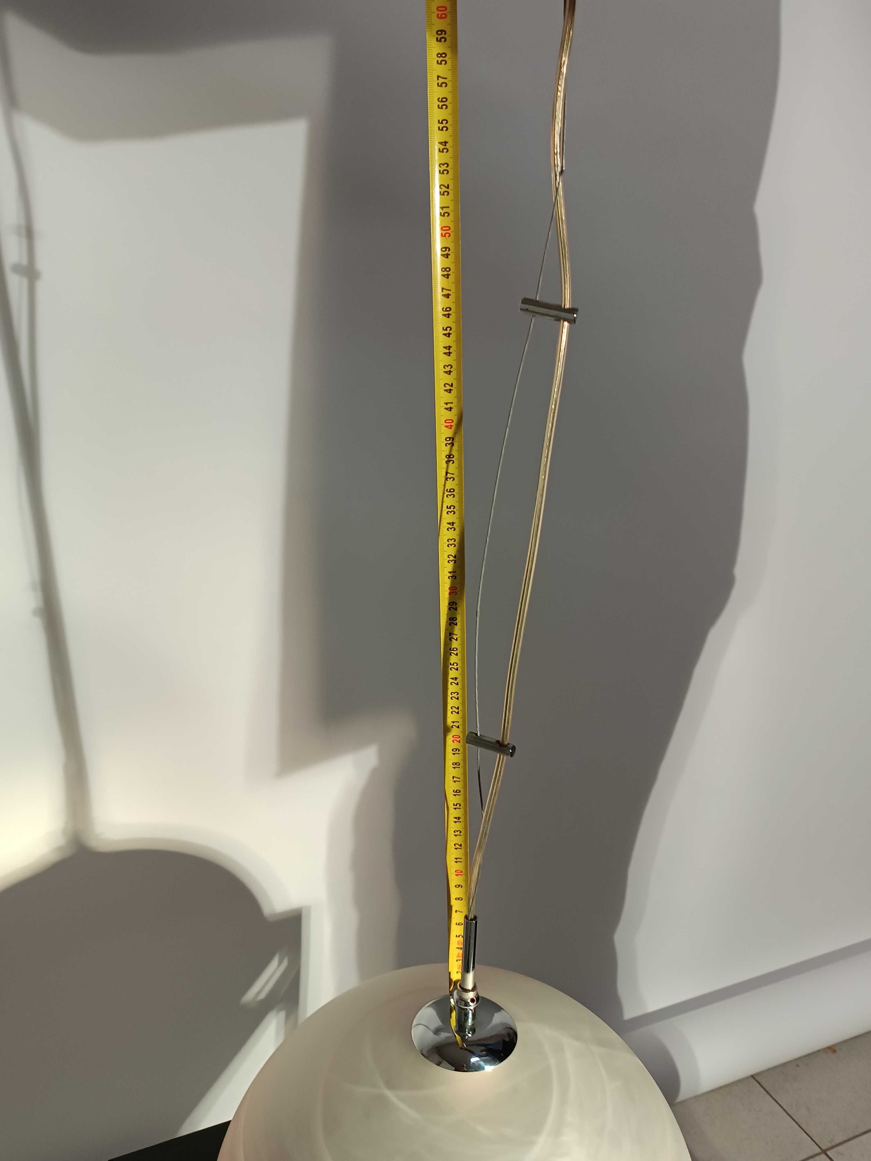 Lampa sufitowa żyrandol vintage szkło alabaster beż chrom
