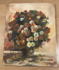 Obraz olejny na płótnie kwiaty martwa natura 80x60cm