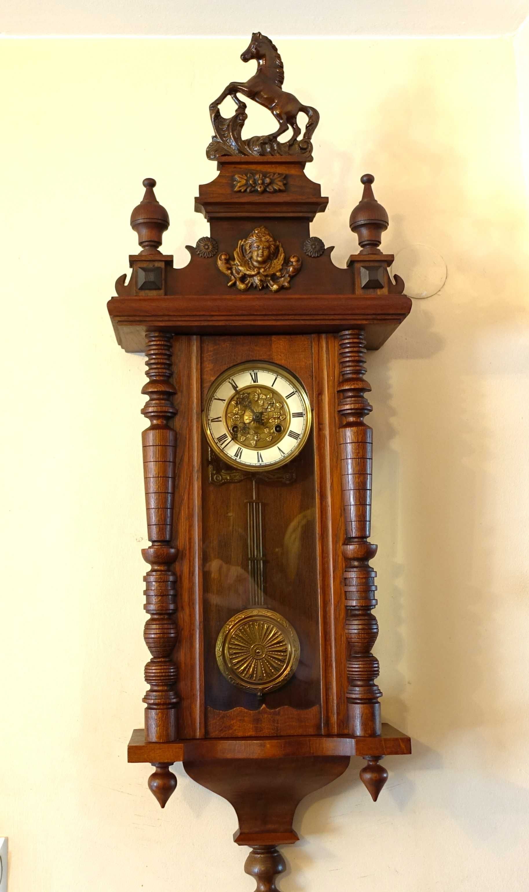 Ładny, stary ,duży,zegar wiszący FMS 115cm