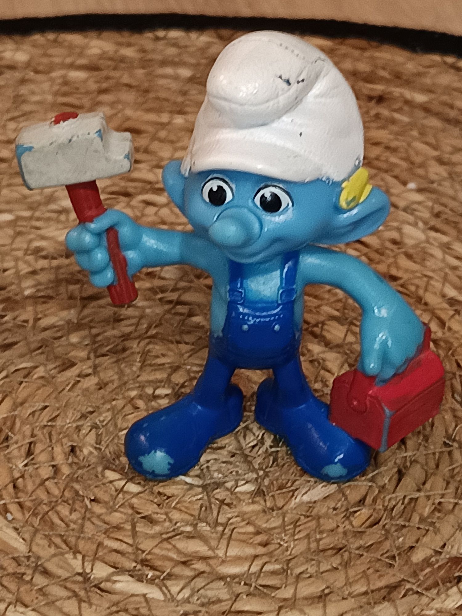 Peyo-Kolekcjonerska Figurka Smerf ,Smerfy PRACUŚ 8cm