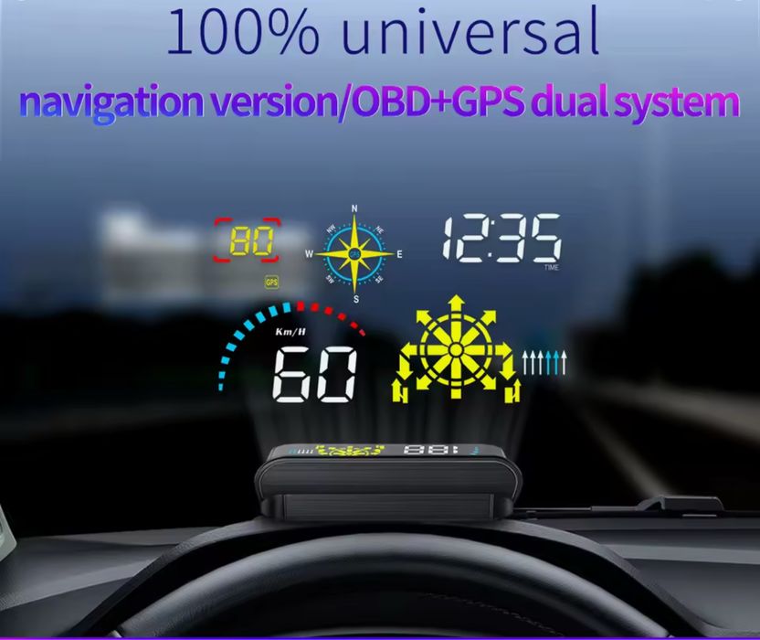 Проекційний OBD2 HUD GPS спідометр Q10 Google custom