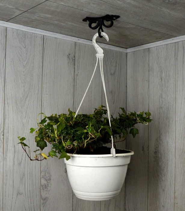 Wieszak Hak Uchwyt sufitowy kuty na doniczkę (W25)