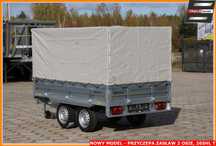 Zaslaw HL 265T NOWY MODEL max szer. 150 cm !!  dł. 265 x szer. 150 x wys. 35 , przyczepa 2 osiowa, stelaż + plandeka