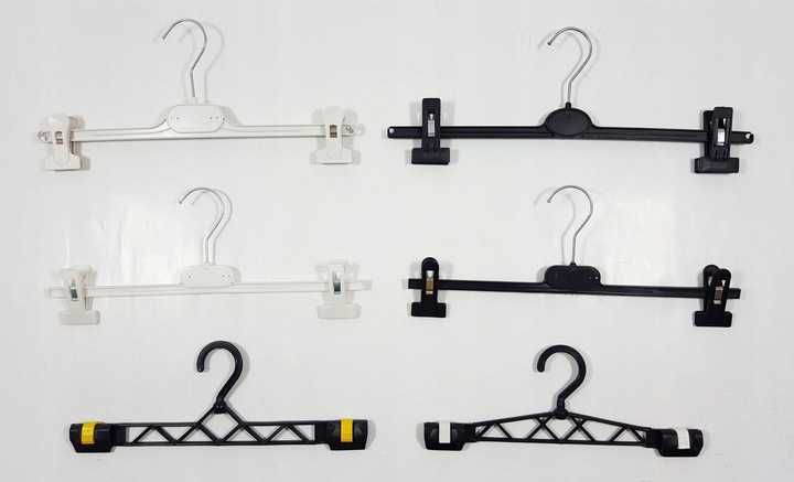 WIESZAKI odzieżowe do szafy, sklepu, garderoby cena za 10 sztuk.
