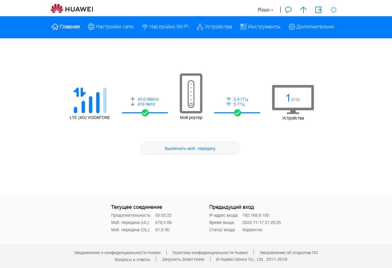 4G LTE CAT6 роутер с агрегацией частот HUAWEI B525S-23A FIX IMEI/TTL