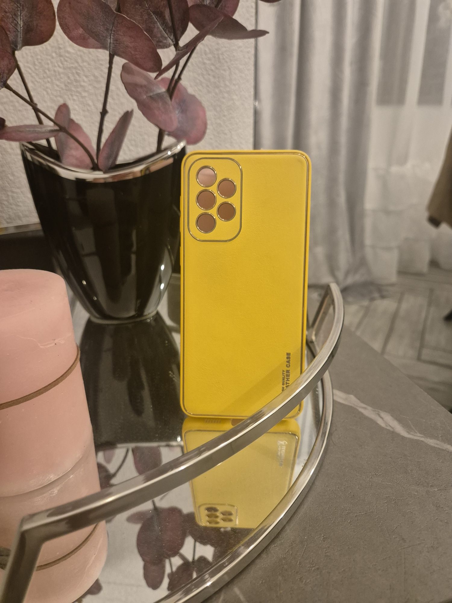 Futerał LEATHER Case skórzany do SAMSUNG Galaxy A33 5G żółty