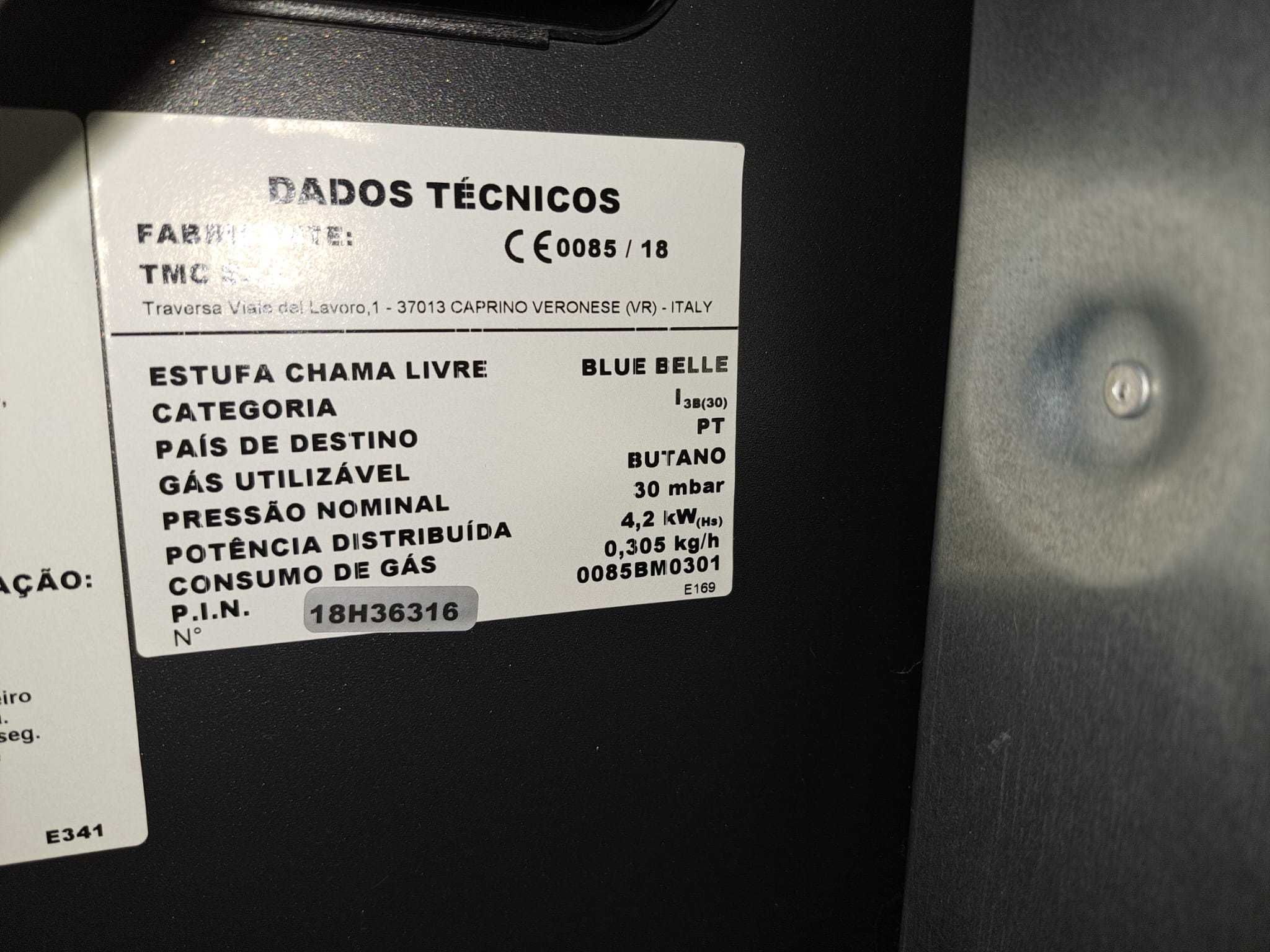 Aquecedor a gás Spring It chama Azul c/Botija