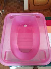 Banheira de bebé rosa