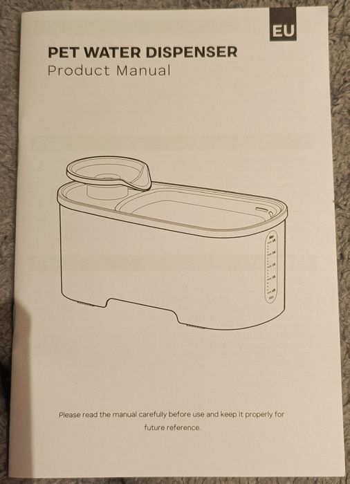 Fontanna,poidełko dla kota 2,5 l z czujnikiem poziomu wody LED.