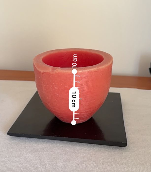 4 velas laranja e vermelho