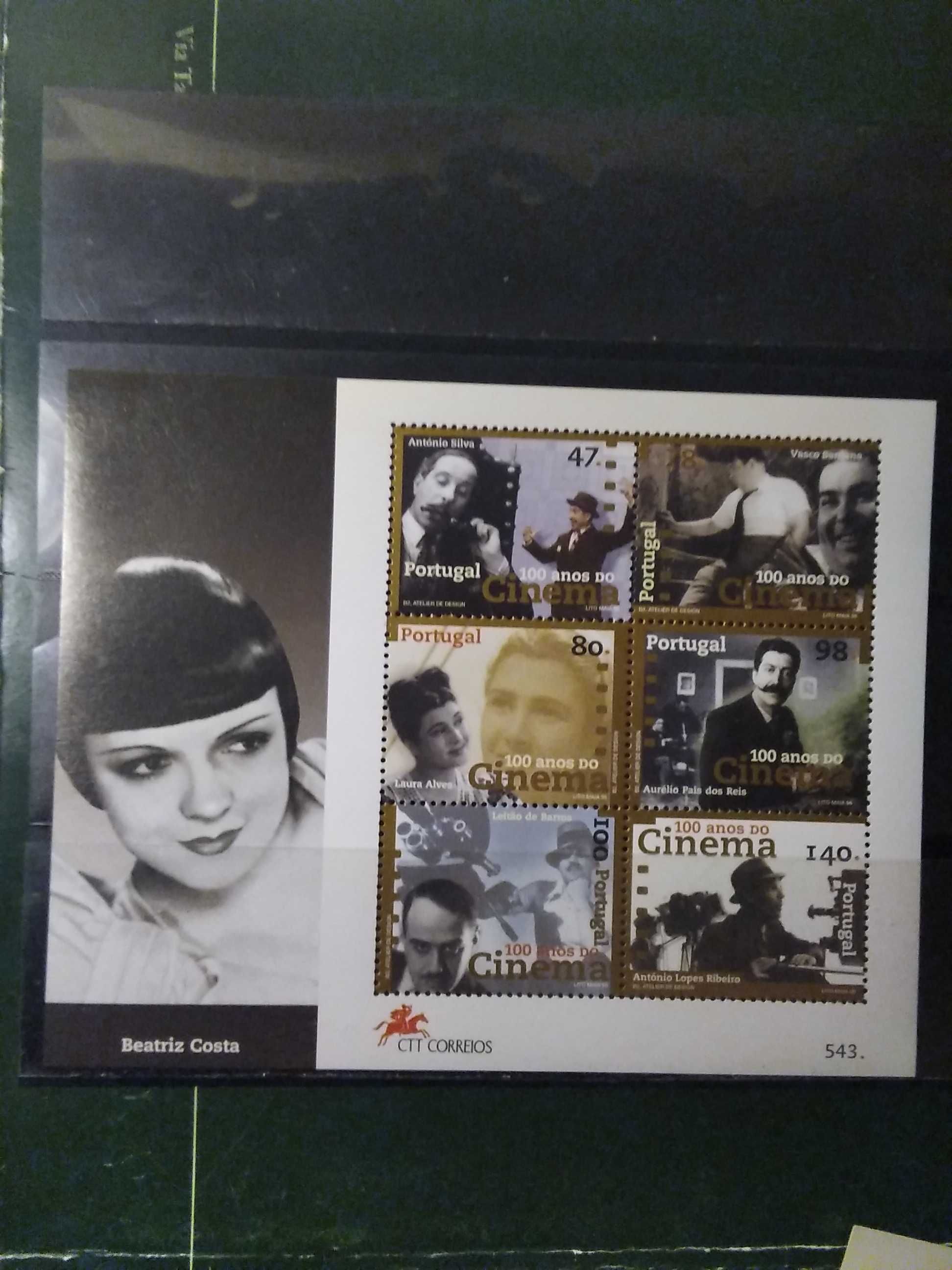 1996 Bloco 100 Anos do Cinema em Portugal MNH **