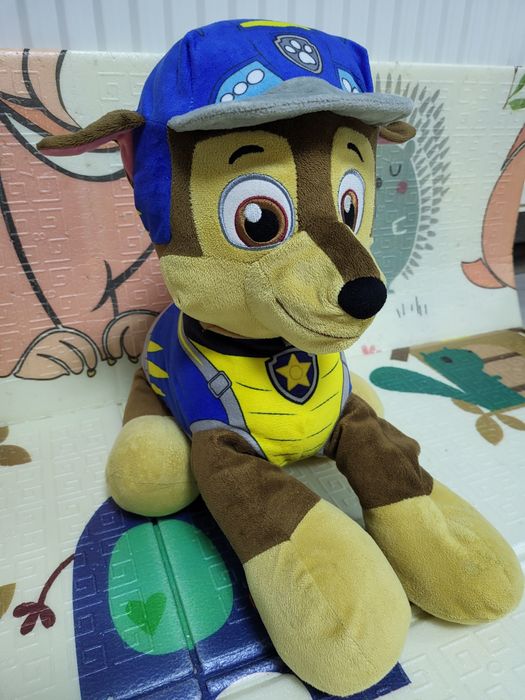 М'яка іграшка Чейз гонщик 55см. Щенячий патруль (Paw Patrol) Оригінал!