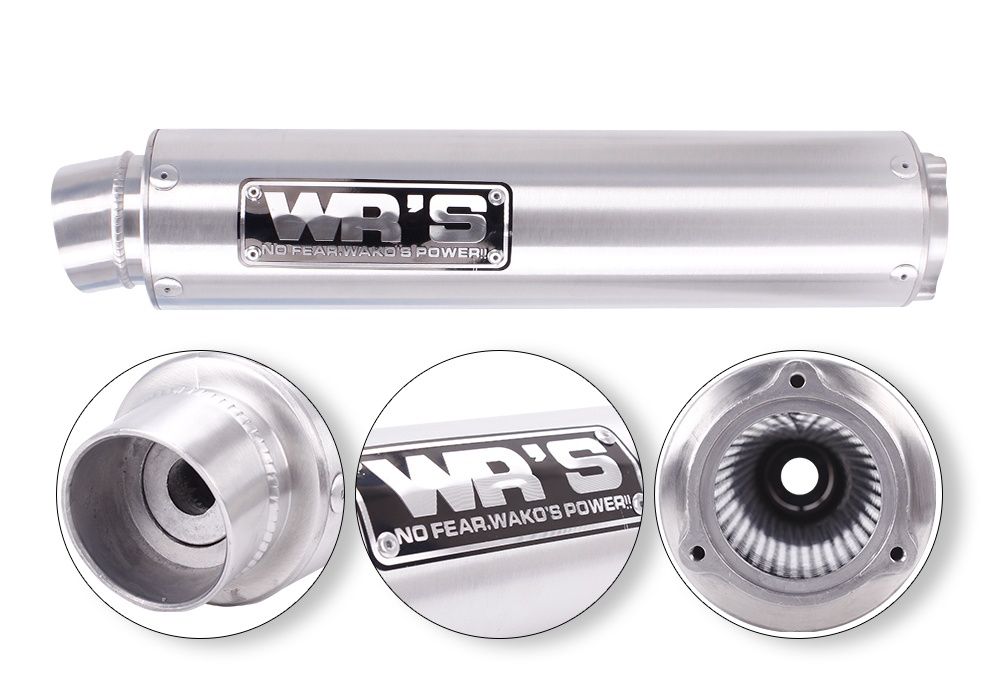 Прямоточный глушитель универсальный на мотоцикл прямоток WRS M4 Yoshi