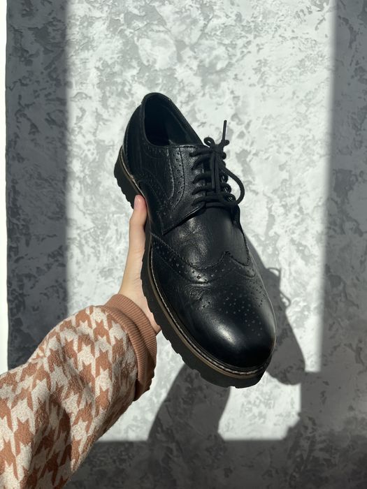 Чоловічі шкіряні туфлі | броги | 43р