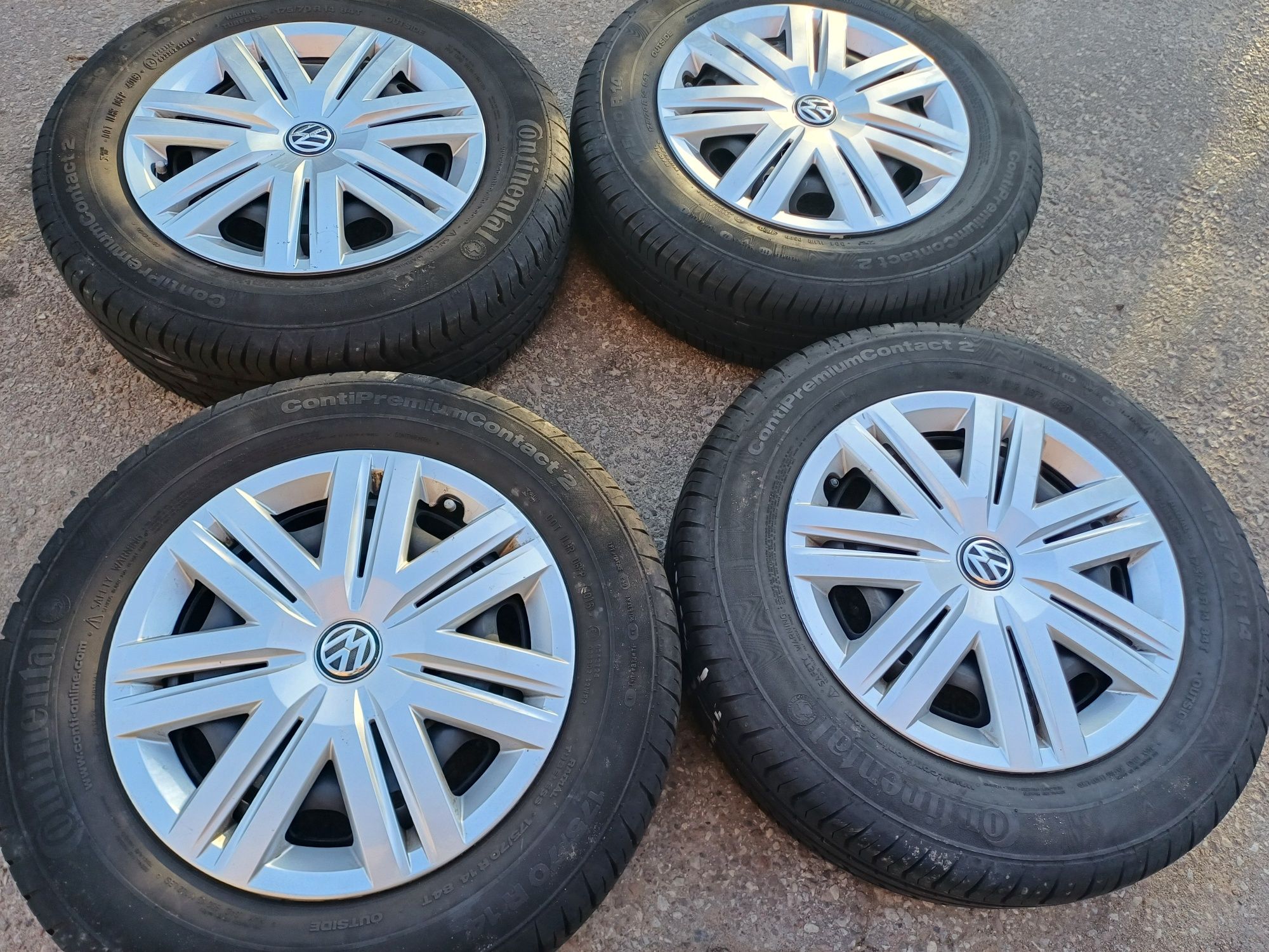 Koła lato 14" 5x100 5J et35 VW Polo Fabia Ibiza Continental 175 70 R14