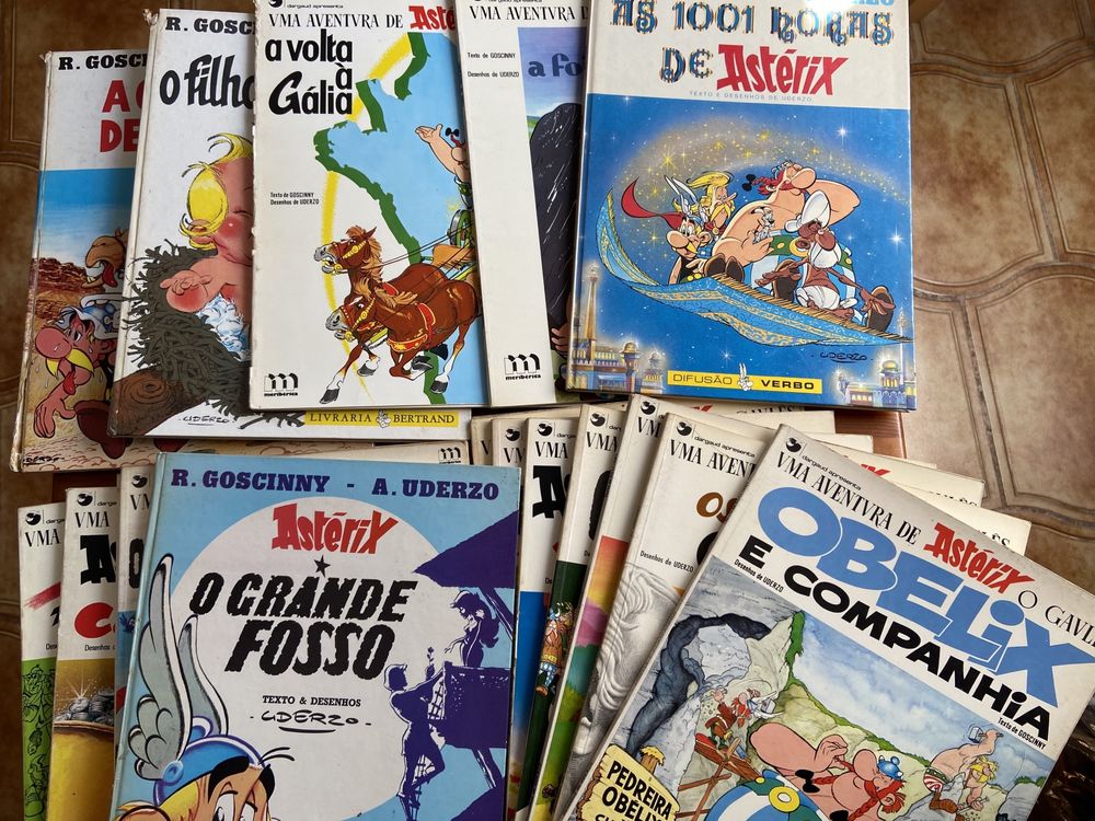 BD tintin, lucky luke e astérix