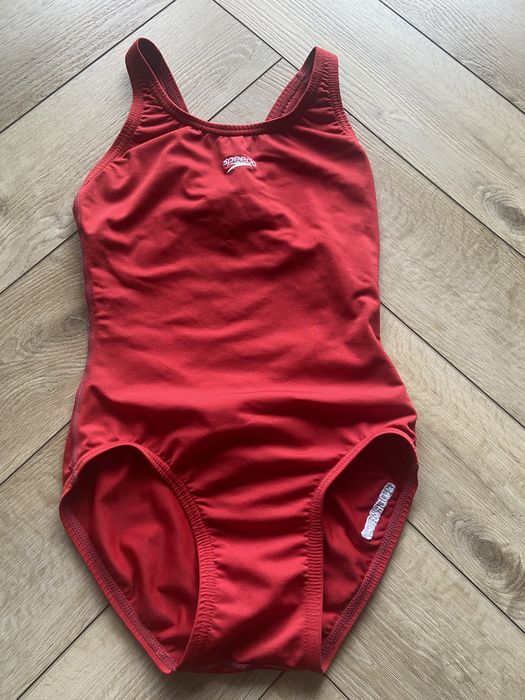 Strój kostium kąpielowy Speedo 140 cm czerwony