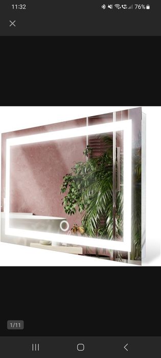 LUSTRO ŁAZIENKOWE LED 80x60 włącznik dotykowy