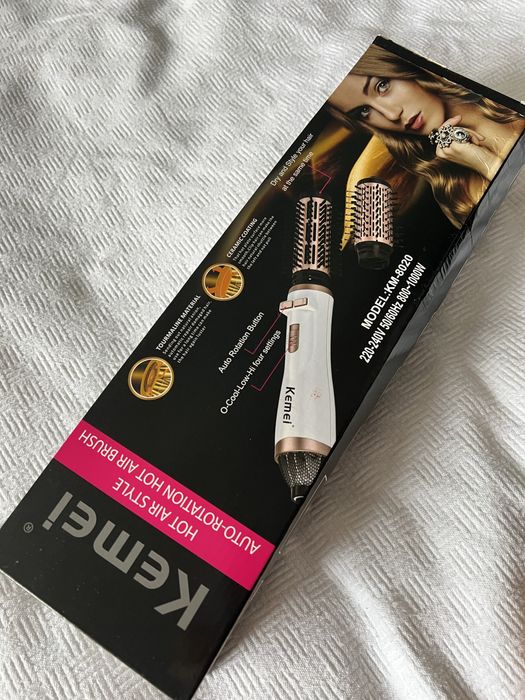 Фен-браш з обертанням білий KEMEI KSUU STORE