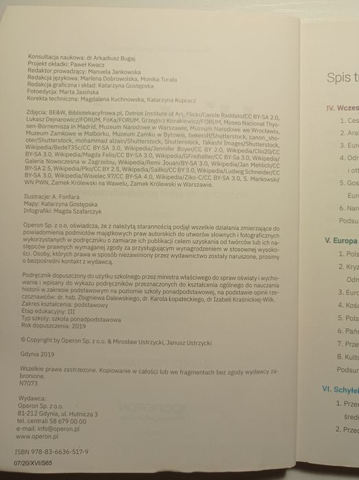 podręcznik ,,Historia 1" Operon, część 2 - Średniowiecze