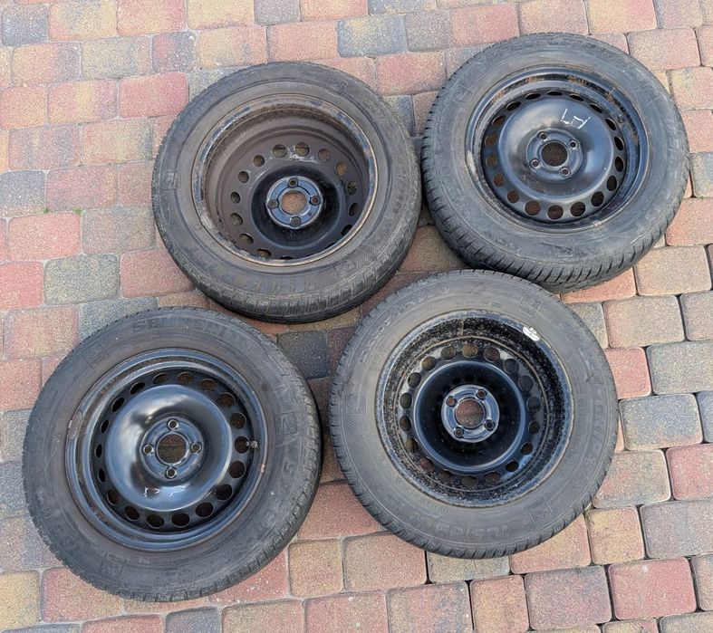 Koła felgi stalowe opony zimowe R15 185/65 4x100 czujniki TPMS renault